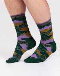 Thought Mountain Range Bamboo Crew Socks UK 7-11