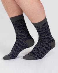 Thought Fan Bamboo Crew Socks UK 7-11