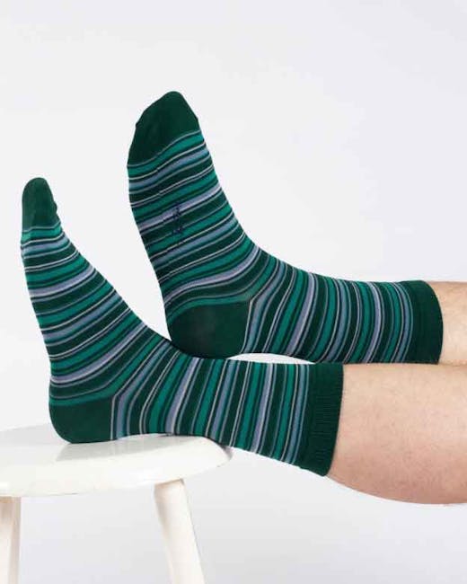 Thought Thick Multi Stripe Bamboo Crew Socks UK 7-11