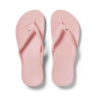 Archies Footwear Pink Crystal Arch Support Flip Flops