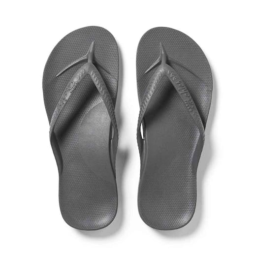 Archies Footwear Charcoal Arch Support Flip Flops
