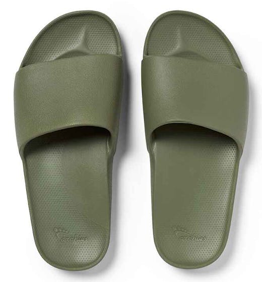 Archies Footwear Khaki Arch Support Slides