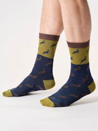 Thought Hare Contrast Bamboo Crew Socks UK 7-11