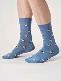 Thought Robin Bamboo Crew Socks UK 7-11