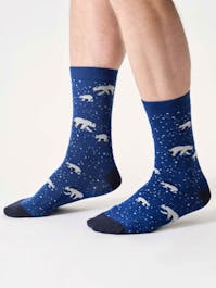 Thought Polar Bear Bamboo Crew Socks UK 7-11