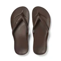 Archies Footwear Brown Arch Support Flip Flops