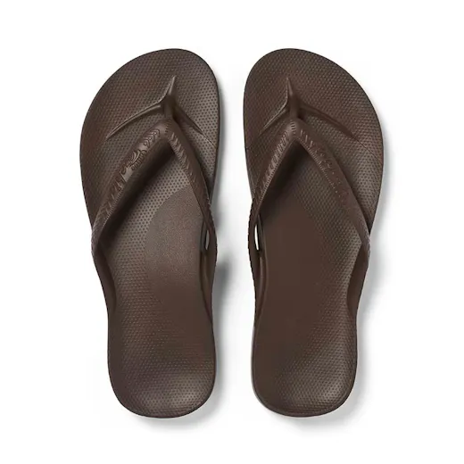 Archies Footwear Brown Arch Support Flip Flops