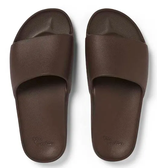 Archies Footwear Brown Arch Support Slides