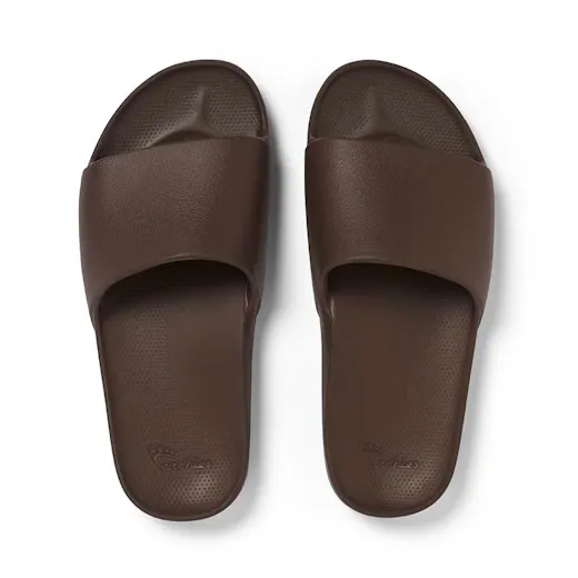 Archies Footwear Brown Arch Support Slides