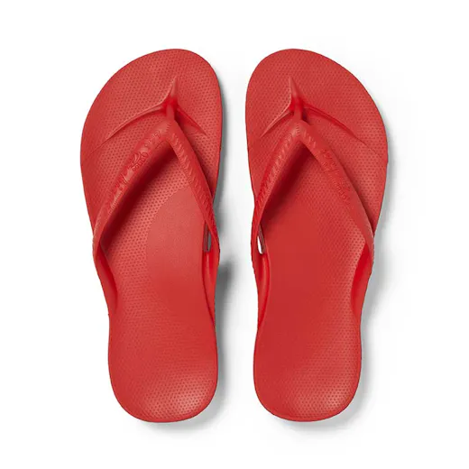 Archies Footwear Chilli Red Arch Support Flip Flops