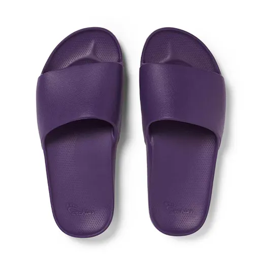 Archies Footwear Acai Purple Arch Support Slides