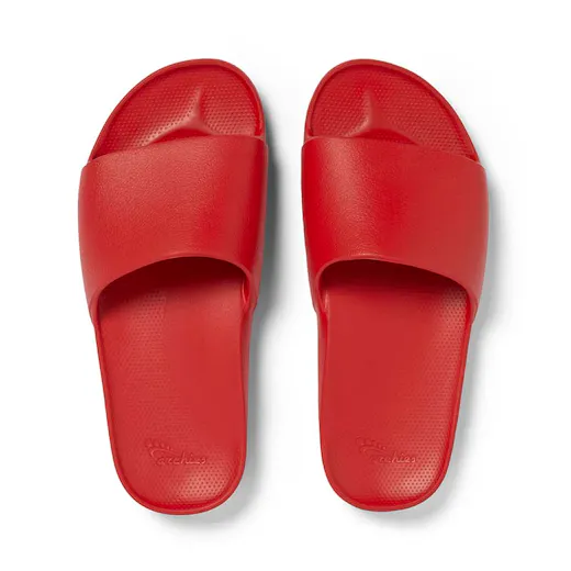 Archies Footwear Chilli Red Arch Support Slides