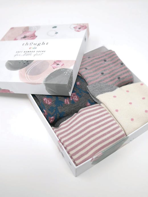 Thought Kids Rose Bamboo Kids Spot/Stripe Socks Gift