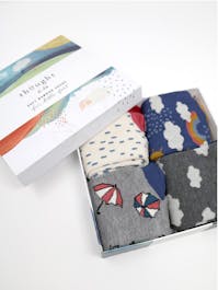 Thought Kids Overcast Bamboo Kids Weather Socks Gift Box